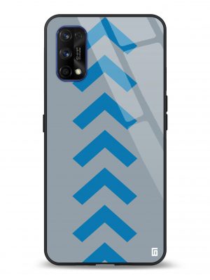 Airforce blue speed up arrow Premium Glass Cover for Realme