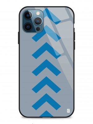 Airforce blue speed up arrow Premium Glass Cover for Iphone