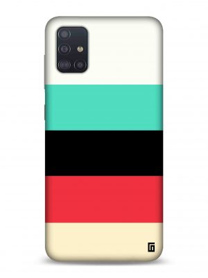 Black red green white & sandal stripes Designer Slim Cover for Samsung
