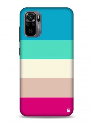 Blue, green, skin & pink lines Designer Slim Cover for Redmi