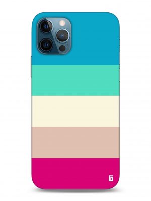 Blue, green, skin & pink lines Designer Slim Cover for Iphone