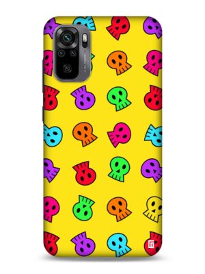 Amber yellow with skulls Designer Slim Cover for Redmi