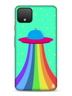Aqua green rainbow UFO Designer Slim Cover for Google