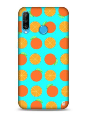 Aqua juicy orange Designer Slim Cover for Huawei
