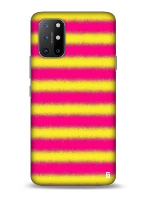 Baby Pink yellow spray stripes Designer Slim Cover for One Plus