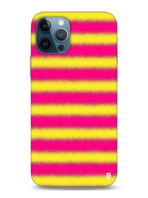 Baby Pink yellow spray stripes Designer Slim Cover for Iphone