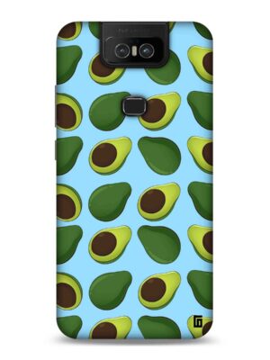 Baby blue Avocado pattern Designer Slim Cover for Asus