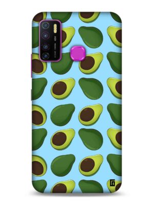 Baby blue Avocado pattern Designer Slim Cover for Infinix