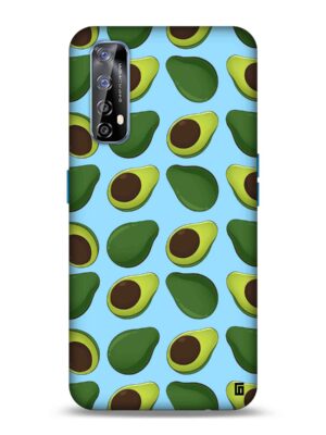 Baby blue Avocado pattern Designer Slim Cover for Realme