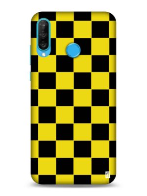 Black Musturd checkered Designer Slim Cover for Huawei