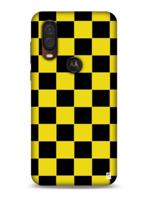 Black Musturd checkered Designer Slim Cover for Moto