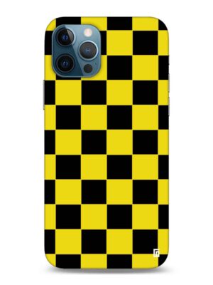Black Musturd checkered Designer Slim Cover for Iphone