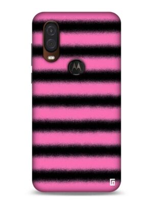 Black & baby pink spray stripe design Designer Slim Cover for Moto
