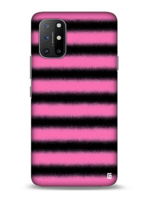 Black & baby pink spray stripe design Designer Slim Cover for One Plus