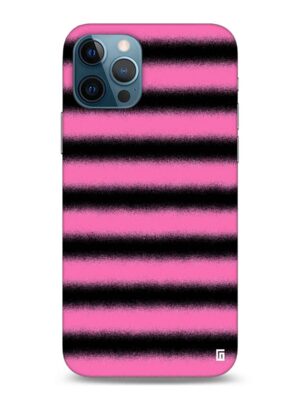 Black & baby pink spray stripe design Designer Slim Cover for Iphone