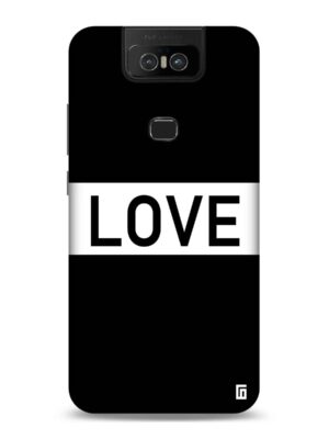 Black love Designer Slim Cover for Asus