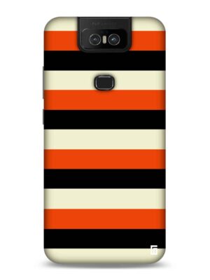 Black & orange stripes design Designer Slim Cover for Asus