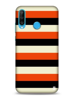 Black & orange stripes design Designer Slim Cover for Huawei