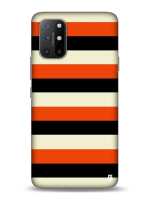 Black & orange stripes design Designer Slim Cover for One Plus