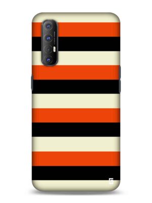 Black & orange stripes design Designer Slim Cover for Oppo