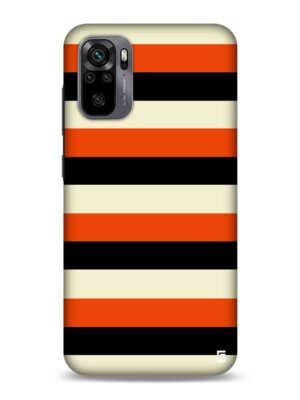 Black & orange stripes design Designer Slim Cover for Redmi