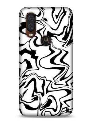 Black & white marble texture Designer Slim Cover for Moto