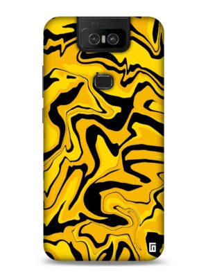 Black & yellow marble texture Designer Slim Cover for Asus
