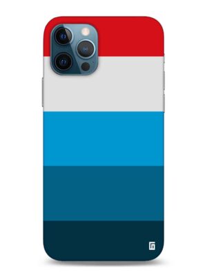 Blue, gray & red stripes Designer Slim Cover for Iphone