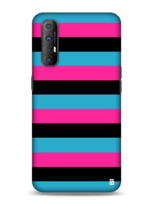 Blue, pink & black lines Designer Slim Cover for Oppo