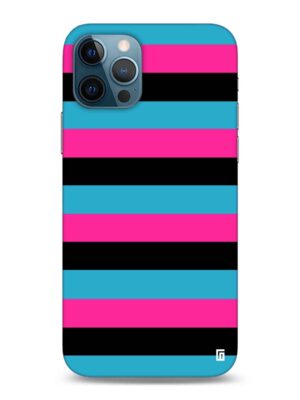 Blue, pink & black lines Designer Slim Cover for Iphone