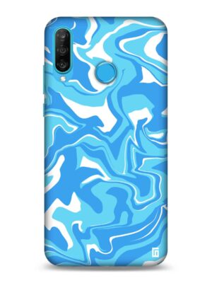 Blue & white marble texture Designer Slim Cover for Huawei