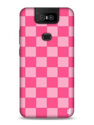 Blush Bubblegum Checkered Designer Slim Cover for Asus