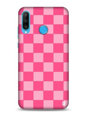 Blush Bubblegum Checkered Designer Slim Cover for Huawei
