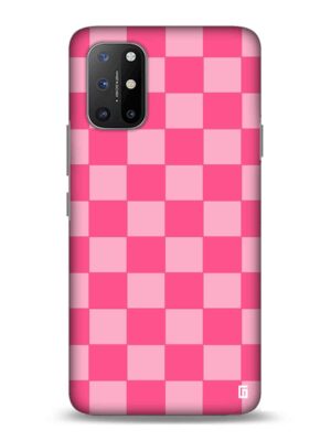 Blush Bubblegum Checkered Designer Slim Cover for One Plus