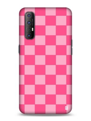 Blush Bubblegum Checkered Designer Slim Cover for Oppo