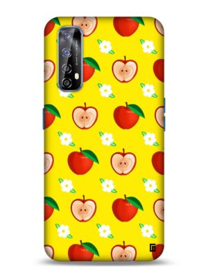 Butterscotch yellow apple pattern Designer Slim Cover for Realme