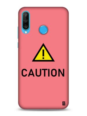 Caution pink Designer Slim Cover for Huawei