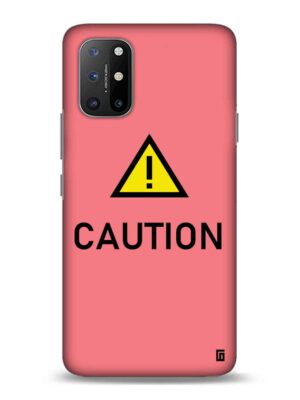 Caution pink Designer Slim Cover for One Plus