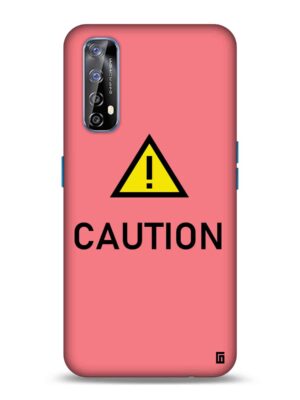 Caution pink Designer Slim Cover for Realme