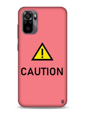Caution pink Designer Slim Cover for Redmi