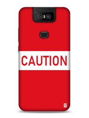 Caution red Designer Slim Cover for Asus