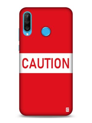 Caution red Designer Slim Cover for Huawei