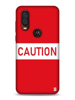 Caution red Designer Slim Cover for Moto