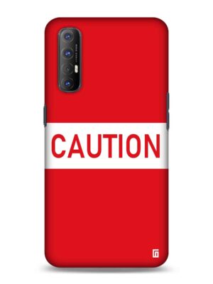 Caution red Designer Slim Cover for Oppo