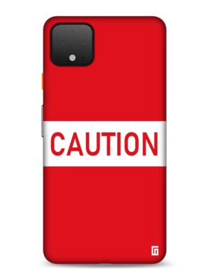 Caution red Designer Slim Cover for Google