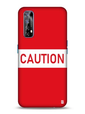 Caution red Designer Slim Cover for Realme