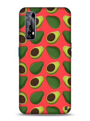 Cerise Avocado pattern Designer Slim Cover for Realme