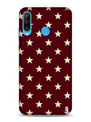 Chocolate brown with stars Designer Slim Cover for Huawei