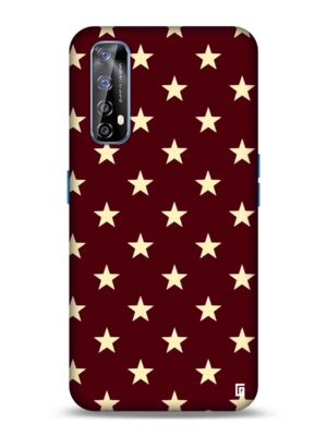 Chocolate brown with stars Designer Slim Cover for Realme