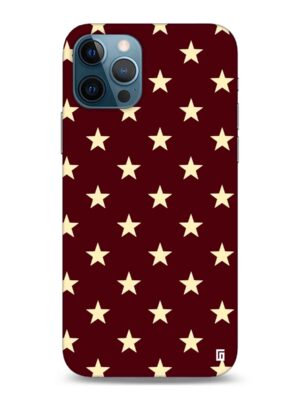 Chocolate brown with stars Designer Slim Cover for Iphone